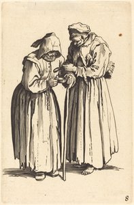 Dvě žebráky od After Jacques Callot