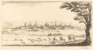 Pohled na Nancy od After Jacques Callot