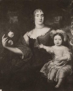 Dvojportrét Marie van Berckel (1631-1796) a její dcery od After Jan de Baen