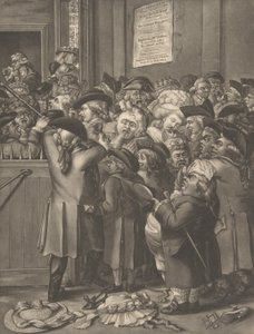 Pit Door La Porte du Parterre, 9. listopadu 1784. od After Robert Dighton the Elder.