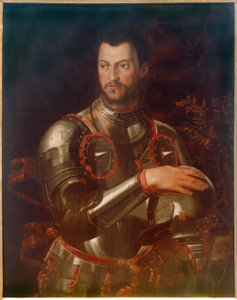 Portrét vévody Cosima I. v brnění od Agnolo Bronzino