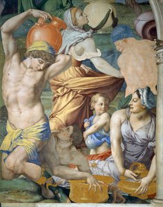The Gathering of Manna Detail, 1540-1545 od Agnolo Bronzino
