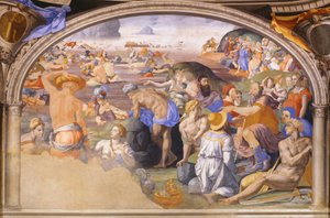 Přechod Izraelitů přes Rudé moře, 1540-1545 od Agnolo Bronzino