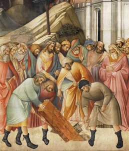 Král Šalamoun pohřbívající jeden z paprsků kříže, kolem roku 1380