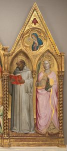 Svatý Bernard a svatá Kateřina Alexandrijská s Pannou Marií Zvěstování [pravý panel] od Agnolo Gaddi
