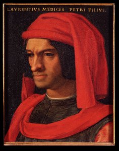Portrét Laurenta Velkolepého ( Lorenzo il Magnifico ) (olej na mědi) od Agnolo Bronzino