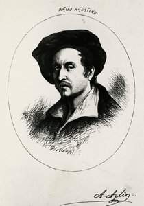 Autoportrét Agostina Aglia (rytina)