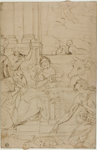 Klanění pastýřů od Agostino Carracci