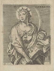 Kateřina Alexandrijská S. Catarina (titul na objektu) od Agostino Carracci