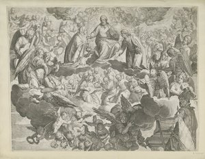 Umučení svaté Justiny Paduánské (horní polovina) od Agostino Carracci