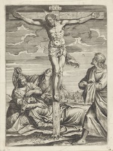Ukřižování Krista od Agostino Carracci