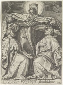 Marie chrání členy bratrstva od Agostino Carracci