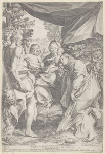 Marie s dítětem a svatý Jeroným a Marie Magdalena od Agostino Carracci