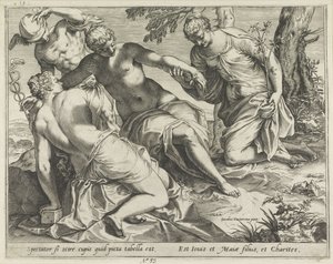 Merkur a milosti od Agostino Carracci