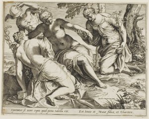 Merkur a milosti od Agostino Carracci