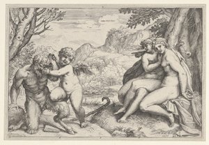 Láska zvítězí nad vším, 1599. od Agostino Carracci