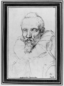 Portrét vousatého muže od Agostino Carracci