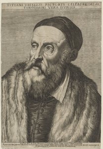Portrét malíře Tiziana od Agostino Carracci