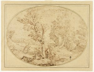 Odpočinek na útěku do Egypta od Agostino Carracci