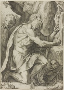 Svatý Jeroným v pokání od Agostino Carracci