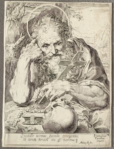 Svatý Jeroným od Agostino Carracci