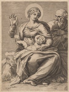 Svatá rodina od Agostino Carracci