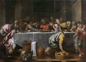 Poslední večeře od Agostino Carracci