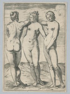 Tři Grácie od Agostino Carracci