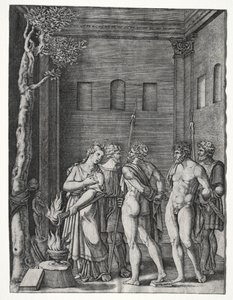 Orestes a Pylades přivezeni do Ifigenie za oběť, 15141536.