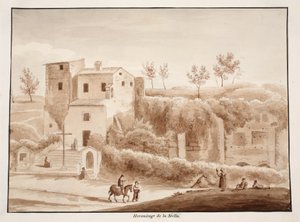 Ermitáž Madonna della Stella, 1833 (lept s hnědým lavírováním) od Agostino Tofanelli
