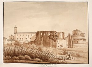 Hipodrom Konstantinovy rodiny, Via Nomentana, 1833 (lept s hnědou lazurou) od Agostino Tofanelli