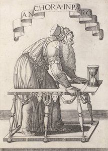 Alegorie stáří Anchora inparo (název na objektu) od Agostino Veneziano (attributed to)