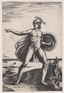 Válečník, ca. 1514-36. od Agostino Veneziano