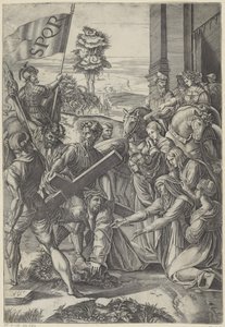 Kristus podléhá tíze kříže Il Spasimo di Sicily od Agostino Veneziano