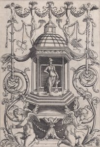 Ornamental Panel, ca. 1514-36. od Agostino Veneziano