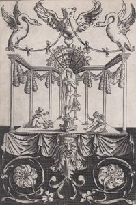 Ornamental Panel, ca. 1514-36. od Agostino Veneziano