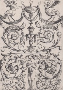 Ornamental Panel, ca. 1514-36. od Agostino Veneziano