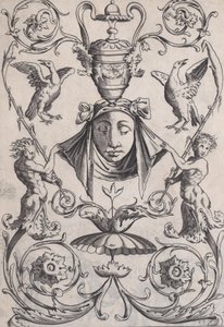Ornamental Panel, ca. 1514-36. od Agostino Veneziano