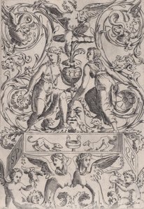 Ornamental Panel, ca. 1514-36. od Agostino Veneziano