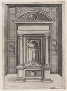 Zrcadlo římské velkoleposti: Jupiterův oltář v nejstarším chrámu na C..., ca. 1514-36. od Agostino Veneziano.