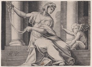 Temperance, datováno 1517. od Agostino Veneziano
