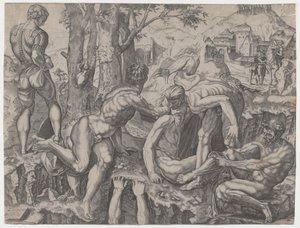 Horolezci z roku 1524. od Agostino Veneziano