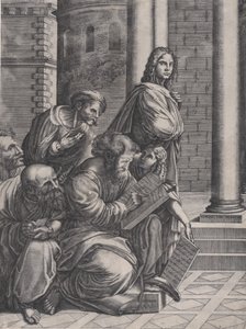 Skupina z Raphaelovy školy v Aténách z roku 1523. od Agostino Veneziano