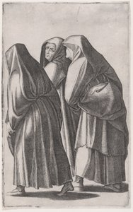 Tři svaté ženy jdoucí k hrobu, ca. 1514-36. od Agostino Veneziano