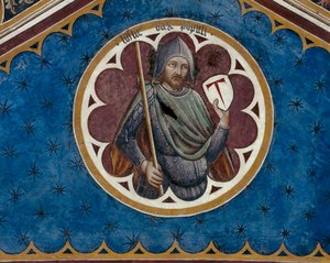 Lotharius, dux populi, detail čtvrtého pole stropu (freska) od Agostino di Marsiglio
