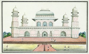 Hrobka Itimad-Ud-Daula, poblíž Agra, cca 1830 (wc, inkoust a tužka na papíře)