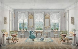 Přijímací pokoj v panském domě Gorki, 1831 od Agrafena Dmitrievna Blagovo