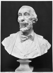 Busta Auguste Vacquerie (1819-95) (omítka) (černobílá fotografie)