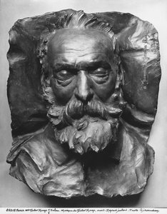 Posmrtná maska Victora Huga, 1885 (bronzová)