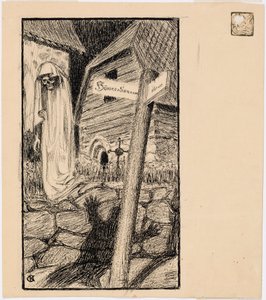 Duch na hřbitově od Akseli Gallen-Kallela